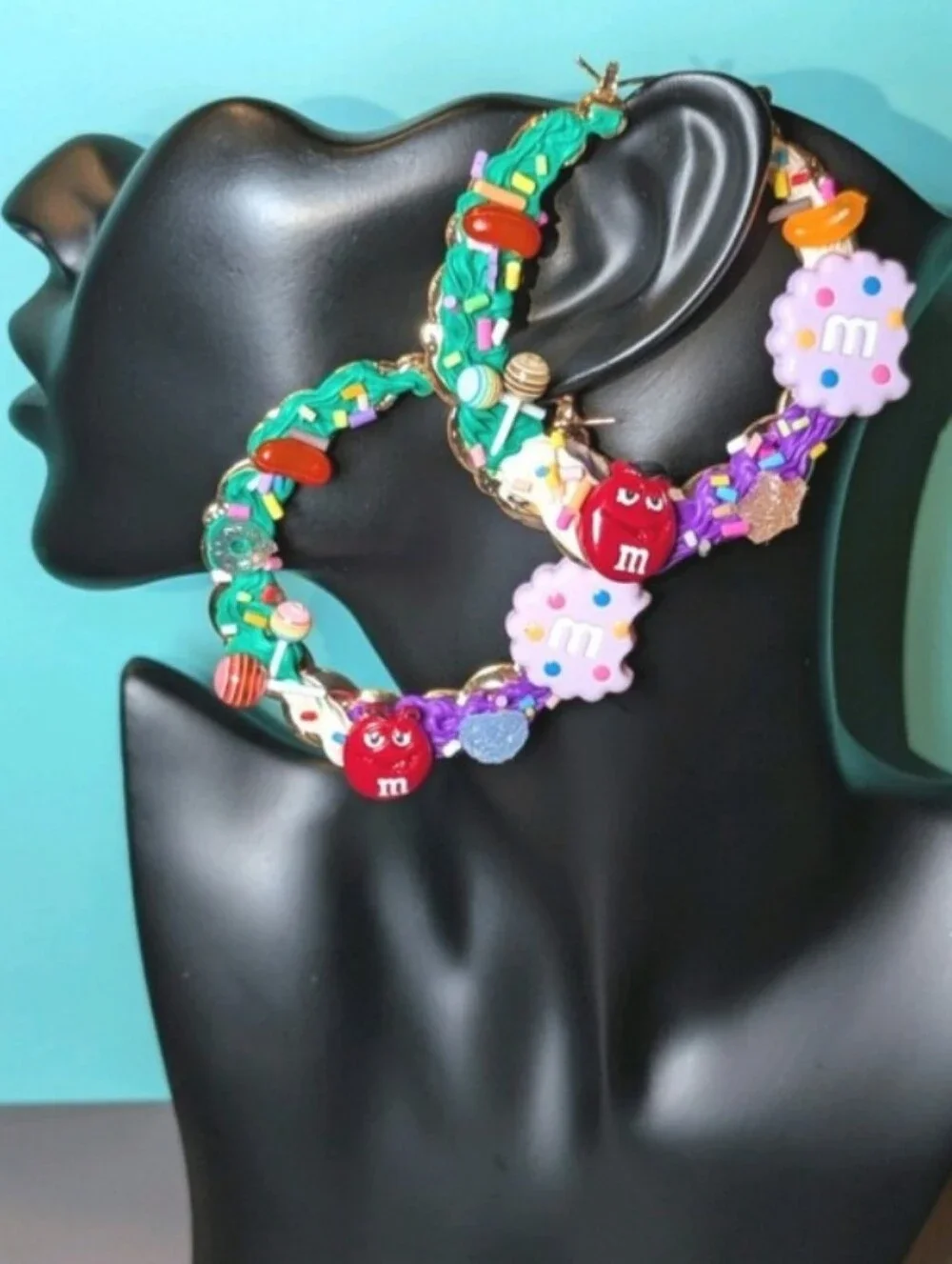 Handmade bold hoop